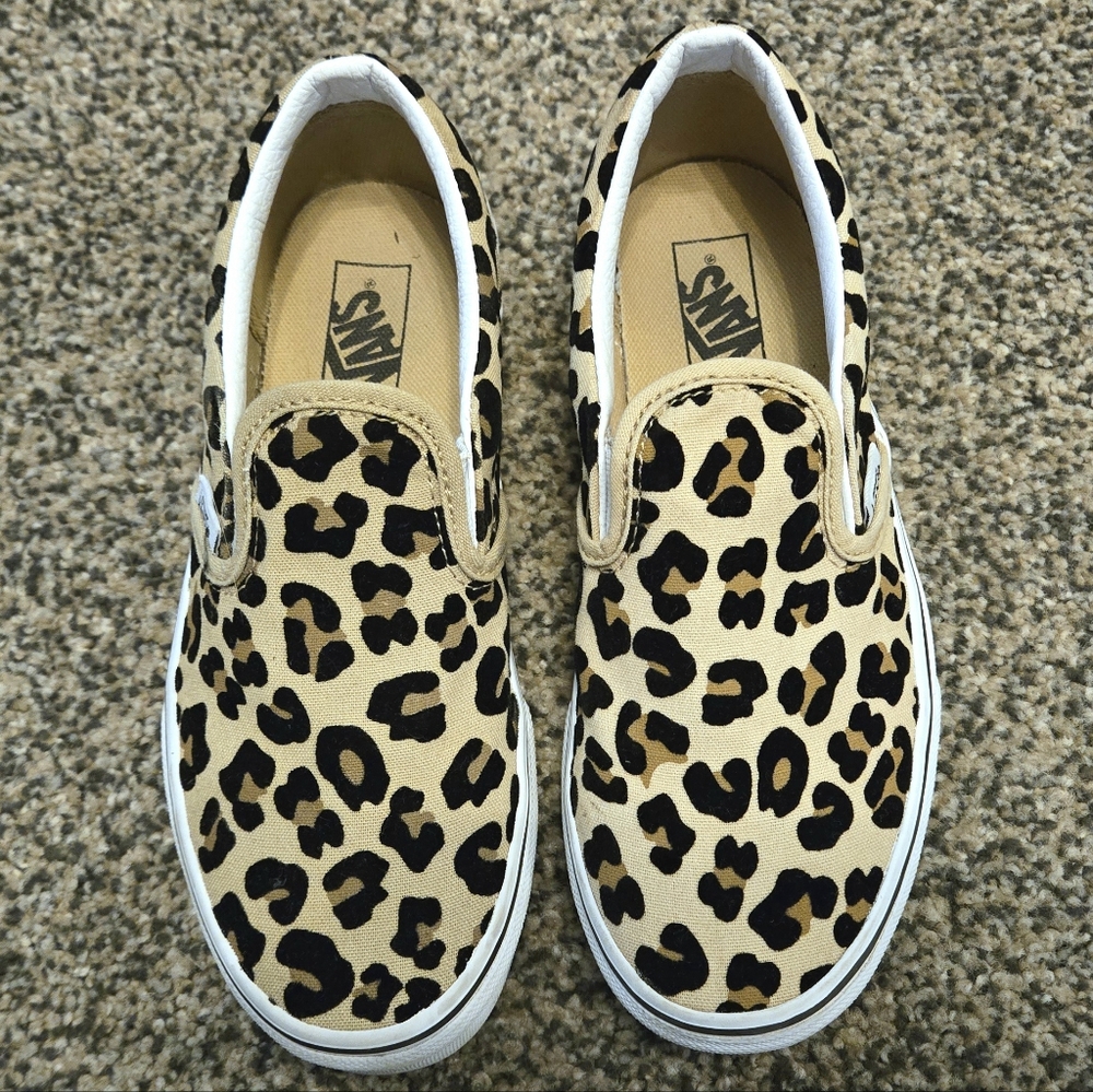 Vans Leopard Print Slip On (Size 3)